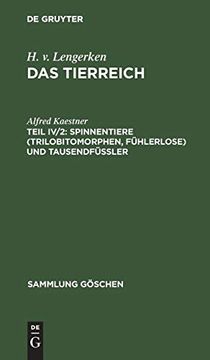 portada Spinnentiere (in German)