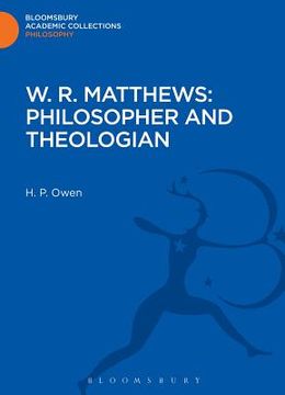 portada W.R. Matthews: Philosophers and Theologian (in English)