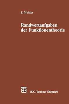 portada Randwertaufgaben Der Funktionentheorie: Mit Anwendungen Auf Singuläre Integralgleichungen Und Schwingungsprobleme Der Mathematischen Physik (in German)