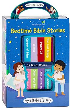portada My Little Library: Bedtime Bible Stories (12 Board Books) (en Inglés)