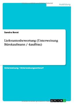 portada Lieferantenbewertung (Unterweisung Bürokaufmann / -kauffrau) (German Edition)