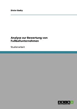 portada Analyse zur Bewertung von Fußballunternehmen (en Alemán)
