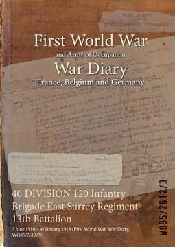 portada 40 DIVISION 120 Infantry Brigade East Surrey Regiment 13th Battalion: 3 June 1916 - 30 January 1918 (First World War, War Diary, WO95/2612/3)