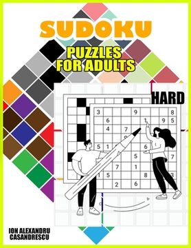 portada Sudoku Puzzles for Adults Hard: Sudoku Puzzles for Adults, Hard Level with Full Solutions, Best Activity Game for Smart Experts & Seniors With Solving
