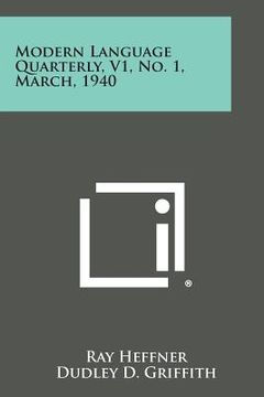 portada Modern Language Quarterly, V1, No. 1, March, 1940