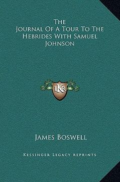 portada the journal of a tour to the hebrides with samuel johnson (en Inglés)