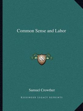 portada common sense and labor (en Inglés)