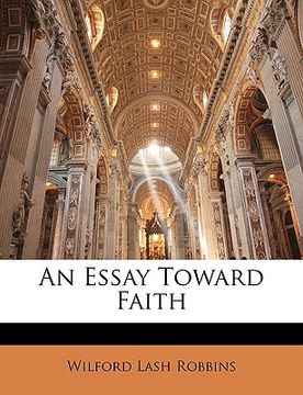 portada an essay toward faith