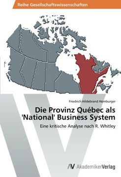 portada Die Provinz Québec als 'National' Business System