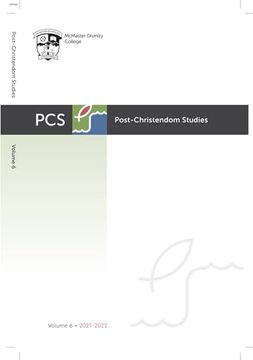 portada Post-Christendom Studies: Volume 6 (en Inglés)