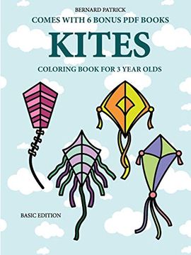 portada Coloring Book for 3 Year Olds (Kites) (en Inglés)