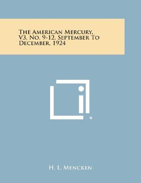 portada The American Mercury, V3, No. 9-12, September to December, 1924