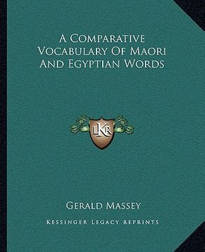portada a comparative vocabulary of maori and egyptian words