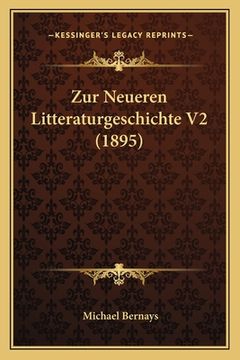 portada Zur Neueren Litteraturgeschichte V2 (1895) (en Alemán)