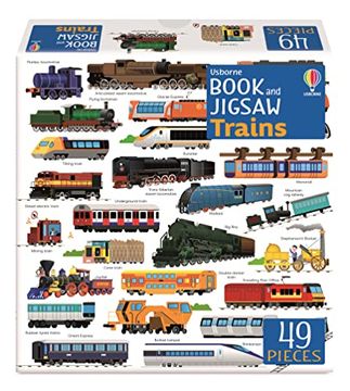 portada Usborne Book and Jigsaw Trains 