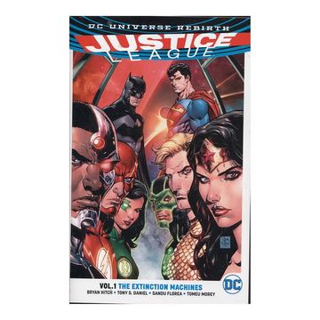 portada Justice League tp vol 1 the Extinction Machine (Rebirth) (Justice League: Dc Universe Rebirth) (in English)