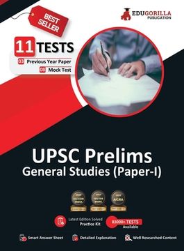 portada UPSC Prelims General Studies (Paper 1) Book 2023 (English Edition) - 8 Mock Tests and 3 Previous Year Papers (1300 Solved Objective Questions) with Fr (en Inglés)