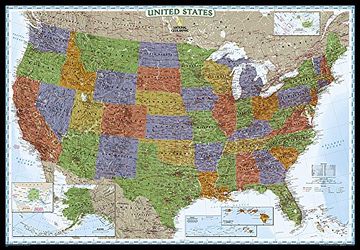 portada National Geographic United States Wall map - Decorator (Enlarged: 69. 25 x 48 in) (National Geographic Reference Map)