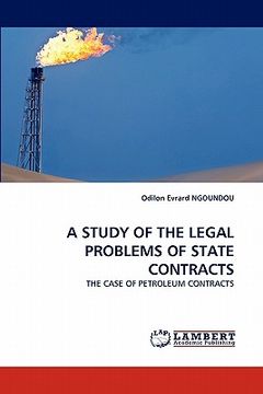 portada a study of the legal problems of state contracts (en Inglés)