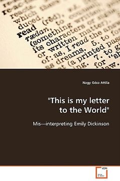 portada this is my letter to the world (en Inglés)