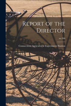 portada Report of the Director; no.366 (in English)
