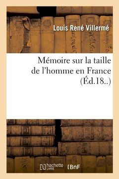 portada Memoire Sur La Taille de L'Homme En France (Ed.18..) (Sciences) (French Edition)