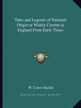 portada tales and legends of national origin or widely current in england from early times (in English)