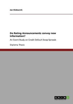 portada do rating announcements convey new information? (in English)