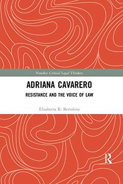 portada Adriana Cavarero: Resistance and the Voice of law (Nomikoi: Critical Legal Thinkers) (en Inglés)