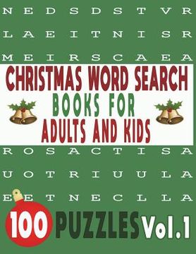 portada Christmas Word Search Books for Adults and Kids 100 Puzzles Vol.1