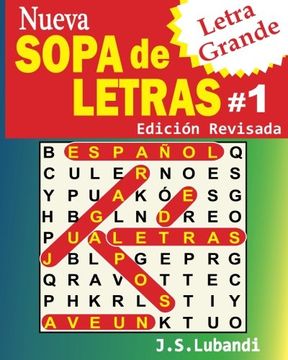 portada Nueva Sopa de Letras #1 (Letra Grande) (Word Search in Spanish) (in Spanish)