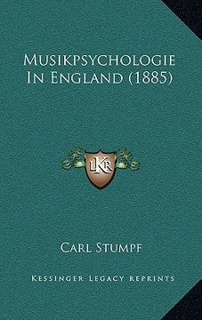 portada Musikpsychologie In England (1885) (en Alemán)