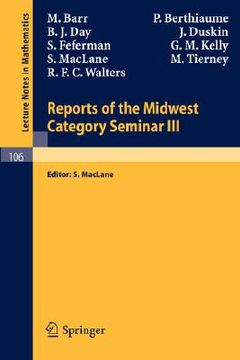 portada reports of the midwest category seminar iii (en Inglés)