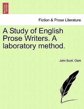 portada a study of english prose writers. a laboratory method.