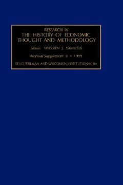 portada research in the history of economic thought and methodology: 8th supplement (en Inglés)