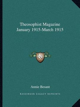 portada theosophist magazine january 1915-march 1915 (en Inglés)