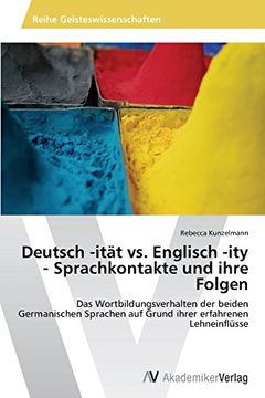 portada Deutsch -Itat vs. Englisch -Ity - Sprachkontakte Und Ihre Folgen