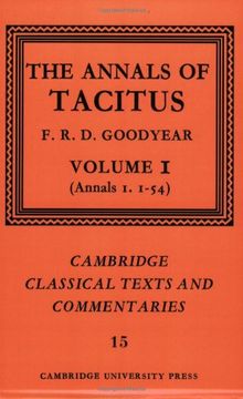 portada The Annals of Tacitus: Volume 1, Annals 1. 1-54 Paperback: "Annals" 1. 1-54 Books 1-6 (Cambridge Classical Texts and Commentaries) (en Inglés)