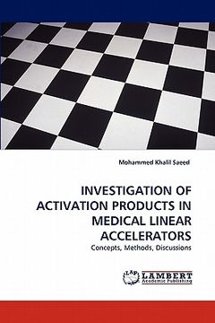 portada investigation of activation products in medical linear accelerators (en Inglés)