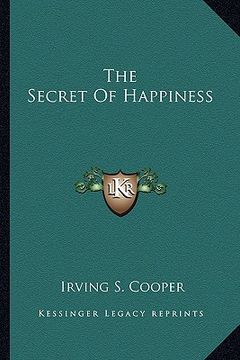 portada the secret of happiness (in English)