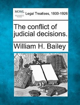 portada the conflict of judicial decisions. (in English)