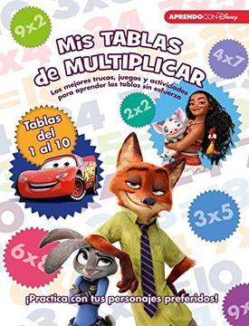 portada Mis Tablas de Multiplicar (Libro Educativo Disney con Actividades)
