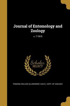 portada Journal of Entomology and Zoology; v. 7 1915 (en Inglés)