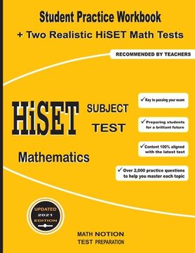 portada HiSET Subject Test Mathematics: Student Practice Workbook + Two Realistic HiSET Math Tests (in English)
