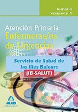 portada Enfermeros De Urgencias De Atención Primaria Del Ib-Salut. Temario Volumen I .