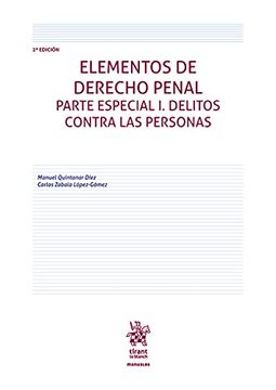 portada Elementos de Derecho Penal Parte Especial i Delitos Contra las Personas 2ª Edición (Manuales de Derecho Penal)