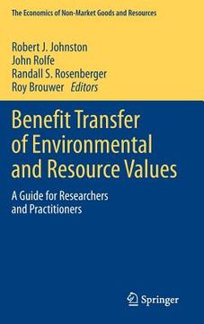 portada Benefit Transfer of Environmental and Resource Values: A Guide for Researchers and Practitioners (in English)