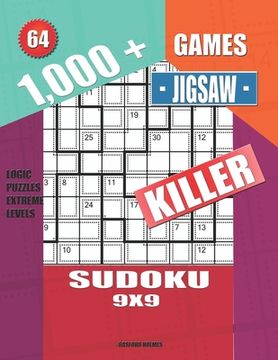 portada 1,000 + Games jigsaw killer sudoku 9x9: Logic puzzles extreme levels (en Inglés)