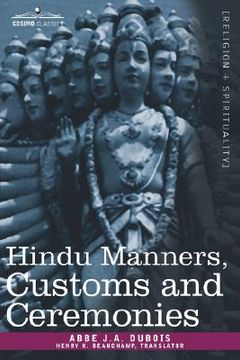 portada hindu manners, customs and ceremonies (en Inglés)