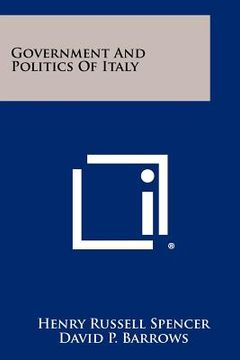portada government and politics of italy (in English)